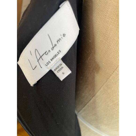 L'Academie Fringed Black Party Dress The Nanette Midi Length Size Small - Picture 9 of 9